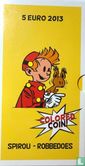 Belgium 5 euro 2013 (PROOF - folder - coloured) "75th anniversary of Spirou - Robbedoes" - Image 1