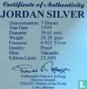Jordan 5 dinars 1999 (AH1419 - PROOF) "UNICEF - For the children of the World" - Image 3