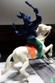 Indian on horseback (blue/green) - Image 2