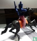 Indian on horseback (blue/pink) - Image 2