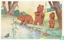 616 [Drie beren met hengel aan de waterkant] - Image 1