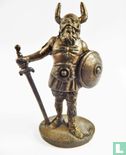Viking met zwaard en schild (messing) - Afbeelding 1