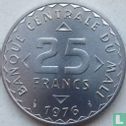 Mali 25 francs 1976 (proefslag) - Afbeelding 1