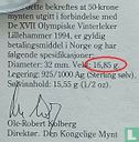 Noorwegen 50 kroner 1992 "1994 Winter Olympics in Lillehammer - 2 children on sled" - Afbeelding 3
