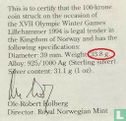 Norwegen 100 Kroner 1993 "1994 Winter Olympics in Lillehammer - Figure skating" - Bild 3