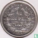 Inde britannique ¼ rupee 1840 (type 2) - Image 1