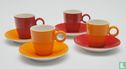 Cup and saucer - Red - Maastricht Porcelain - Image 3