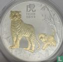 Australia 1 dollar 2022 (type 1 - partially gilded) "Year of the Tiger" - Image 1