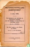 Wetenschappelijke samenkomst op 2 juli 1919 - Bild 1