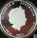 Australië 1 dollar 2017 (PROOF - type 1 - gekleurd) "Year of the Rooster" - Afbeelding 1