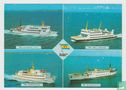 Reederei HANSA Linien GmbH Flensburg MS Sonderborg MS Thor Viking MS Atlantis II MS Atlantis III Postcard - Afbeelding 1