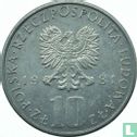 Pologne 10 zlotych 1981 - Image 1