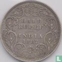 Inde britannique ½ rupee 1887 (Calcutta) - Image 1