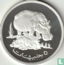 Sudan 5 pounds 1976 (AH1396 - PROOF) "Hippopotamus" - Image 2