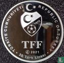 Turkije 20 türk lirasi 2021 (PROOF - zilver) "16th championship of Besiktas" - Afbeelding 1
