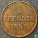 Hannover 1 pfennig 1853 - Afbeelding 1