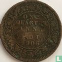 British India ¼ anna 1906 (bronze) - Image 1