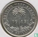 Afrique de l'Ouest britannique 1 shilling 1913 (sans marque d'atelier) - Image 1