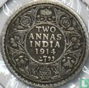 British India 2 annas 1914 (Calcutta) - Image 1