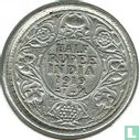 Brits-Indië ½ rupee 1919 - Afbeelding 1