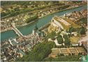 Dinant Vue Générale Aérienne Aireal View Namur Belgium Postcard - Afbeelding 1