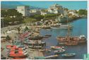 Kos - Cos - View of The Harbour - Boat - Ship - Greece Postcard - Afbeelding 1