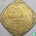 Brits-Indië 2 annas 1943 - Afbeelding 1