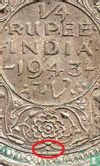 British India ¼ rupee 1943 (Bombay) - Image 3