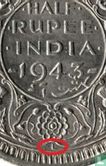 British India ½ rupee 1943 (Lahore) - Image 3