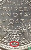 Brits-India ½ rupee 1943 (Bombay - punt) - Afbeelding 3