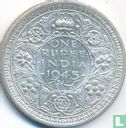 Inde britannique 1 rupee 1945 (Lahore - type 1) - Image 1