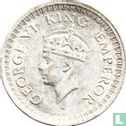 Inde britannique ½ rupee 1944 (Bombay - point) - Image 2