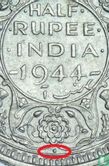Inde britannique ½ rupee 1944 (Bombay - point) - Image 3