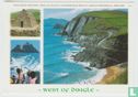 Dingle Gallarus Oratory Skellig Rock and Coomeenole Beach Dingle Peninsula Kerry Ireland Multiview Postcard - Afbeelding 1