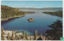 Lake Tahoe Emerald Bay Sierra Nevada Mountains on The Border of California and Nevada United States 1967 Postcard - Image 1