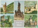 Gruss Vom Rhein Deutschland 1957 Ansichtskarten - Greetings from the Rhine Germany postcard - Image 1