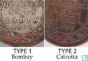 British India ¼ anna 1877 (Bombay) - Image 3