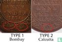 Inde britannique ¼ anna 1876 (Bombay) - Image 3