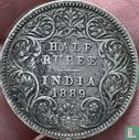 Brits-Indië ½ rupee 1889 (Calcutta) - Afbeelding 1