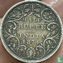 Brits-Indië ½ rupee 1874 (Bombay) - Afbeelding 1