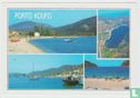 Porto Koufo Beach harbour Chalkidiki Greece Multiview Postcard - Image 1