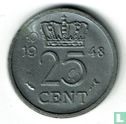 Nederland 25 cent 1948 - Image 1