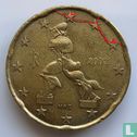 Italie 20 cent 2002 (fauté) - Image 3