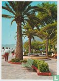 Riviera dei Fiori, Aassio, Passeggiata a mare, Promenade along the sea, Promenade le long de la mer, Italy Postcard - Image 1