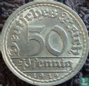 Duitse Rijk 50 pfennig 1919 (F) - Afbeelding 1
