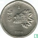 Mexico 5 pesos 1984 "Quetzalcoatl" - Afbeelding 1