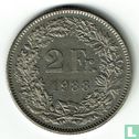 Switzerland 2 francs 1988  - Image 1