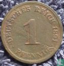 Empire allemand 1 pfennig 1891 (D) - Image 1
