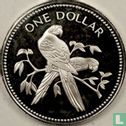 Belize 1 Dollar 1980 (PP - Silber) "Scarlet macaw" - Bild 2
