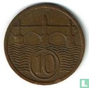 Tchécoslovaquie 10 haleru 1928 - Image 2